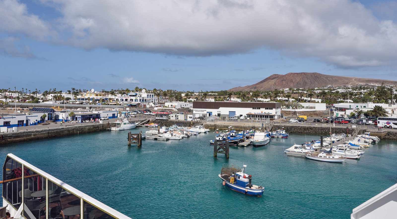 The port of Playa Blanca in the south of Lanzarote
